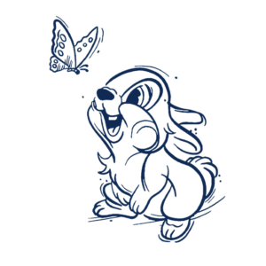 bunny and butterfly cute
