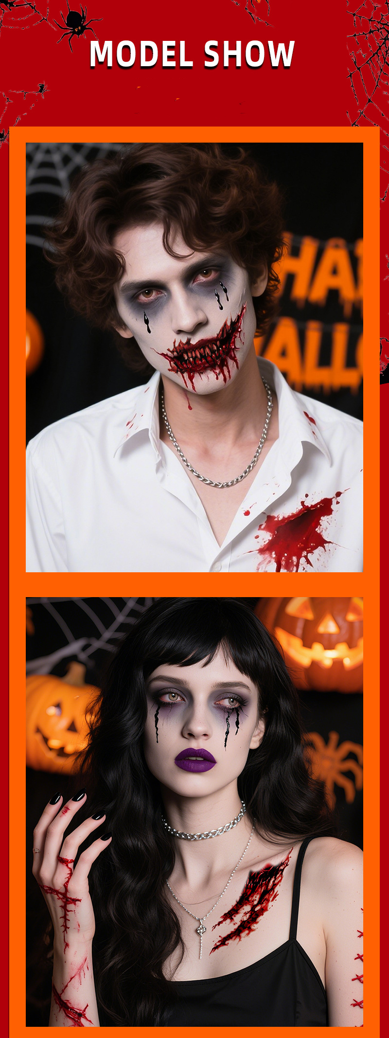 simulated scar sticker party facial wound makeup sticker