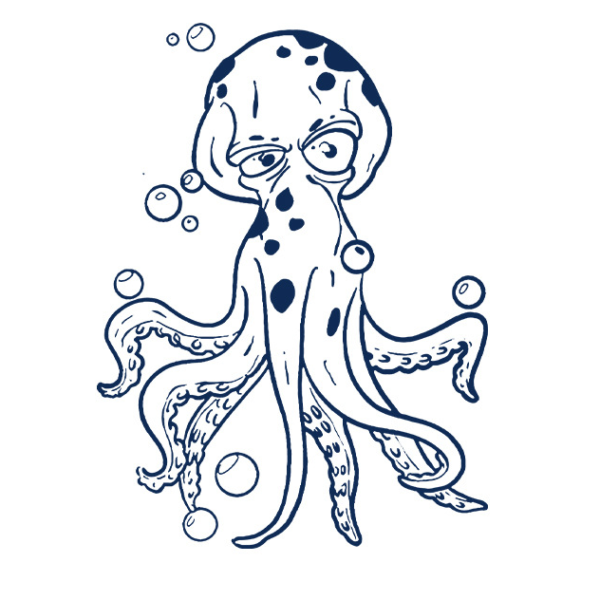 whimsical spotted octopus