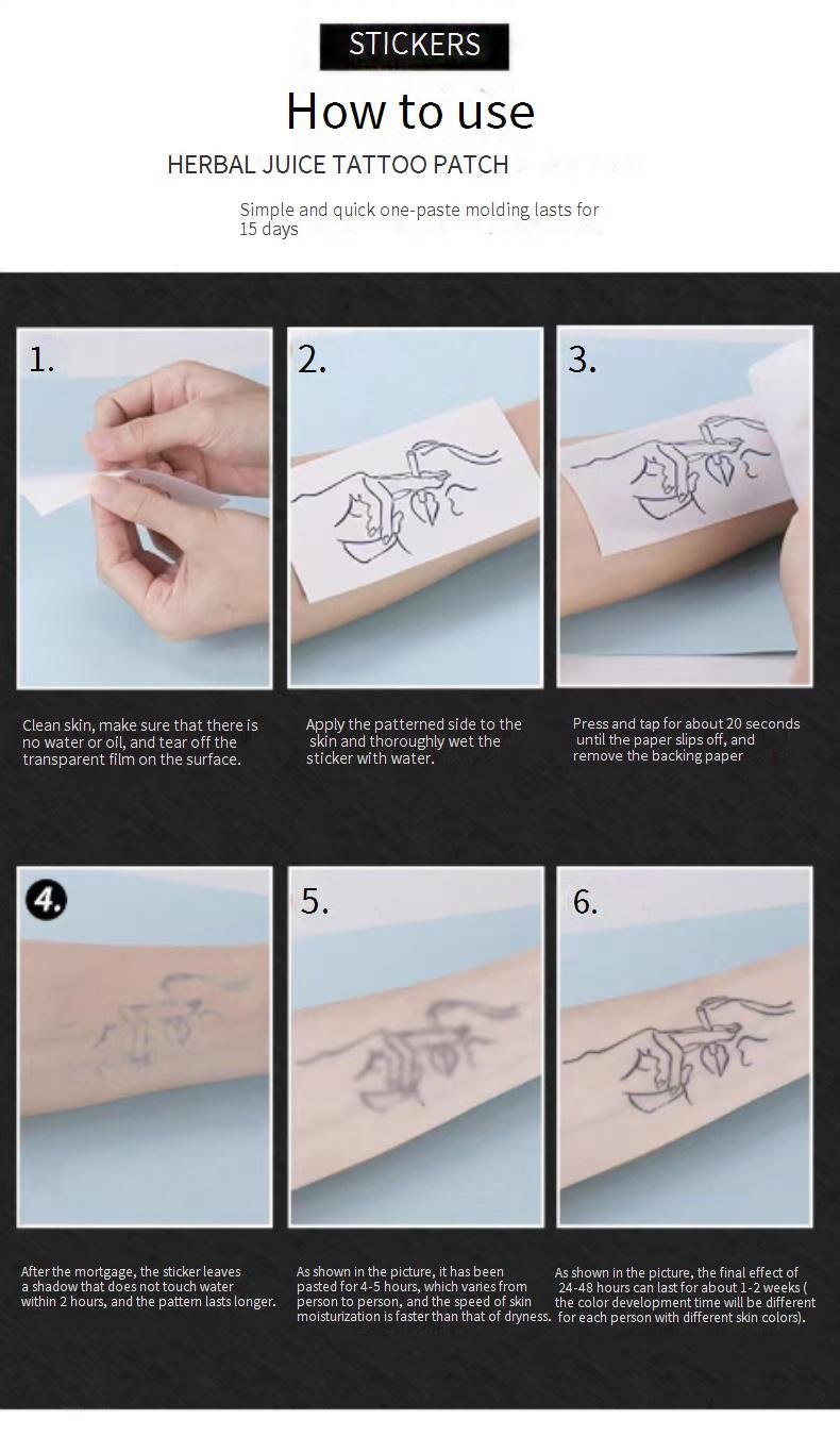 gothic cute bunny tattoo sticker