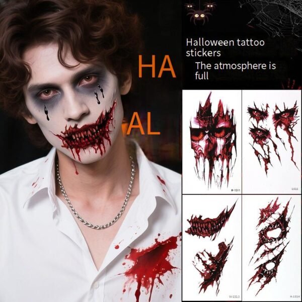 simulated scar sticker party facial wound makeup sticker