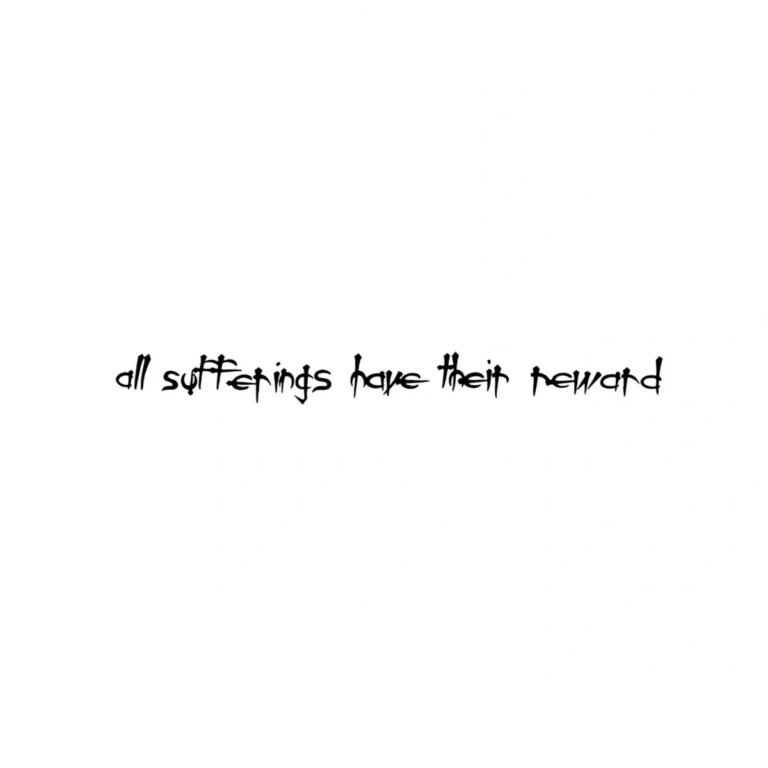 all suffering has a reward | herbal tattoo sticker for women, dark and realistic, long lasting, waterproof and non reflective