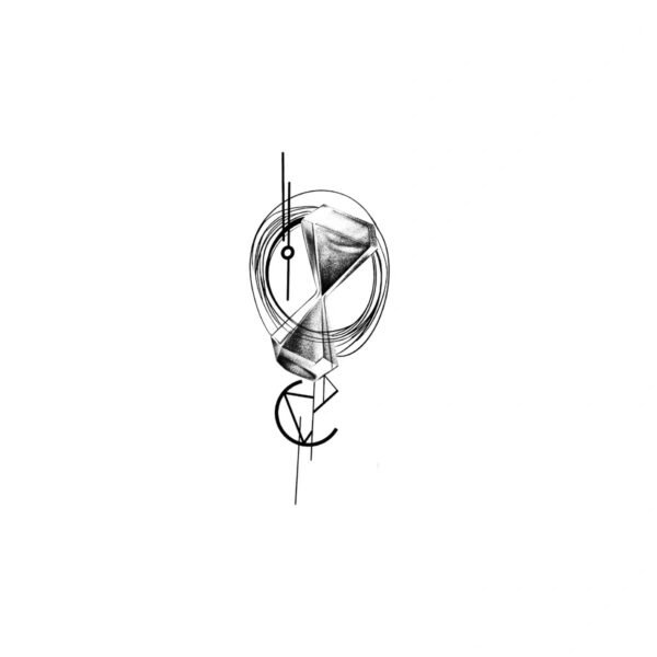 hourglass | herbal tattoo sticker cool handsome dark persistent realistic non fading waterproof non reflective