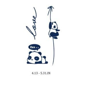 lovely panda moments tattoo stickers foradults