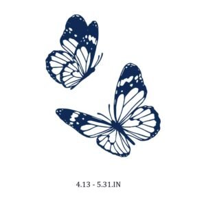 elegant butterfly duo transfer tattoo