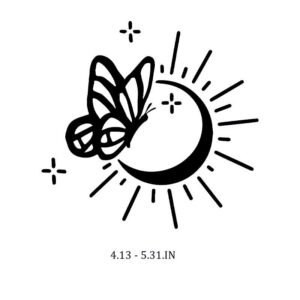 Moonlit Butterfly Charm Transfer Tattoo