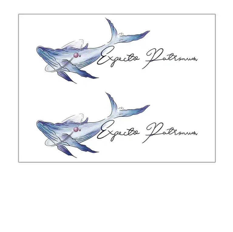 Wizard Whale Patronum: tattoo stickers waterproof with Magic Charm