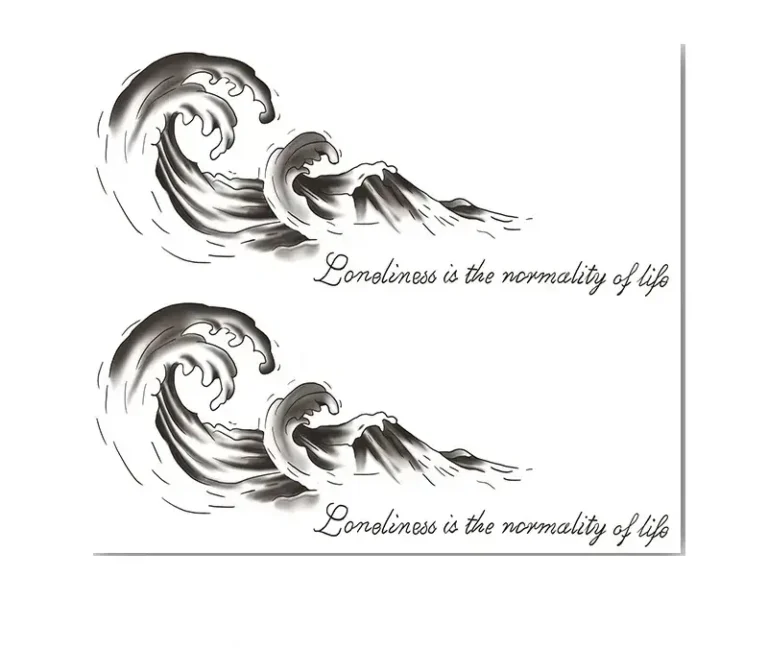 Tide of Isolation: tattoo stickers waterproof with Emotional Depth