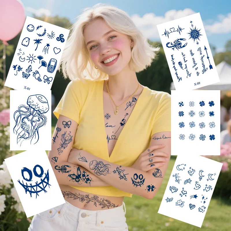 SKU_01_自定义半永久性纹身 Best Waterproof Temporary Tattoo Stickers