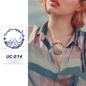 "Wreathed Mountain Nightscape" Temporary Tattoo