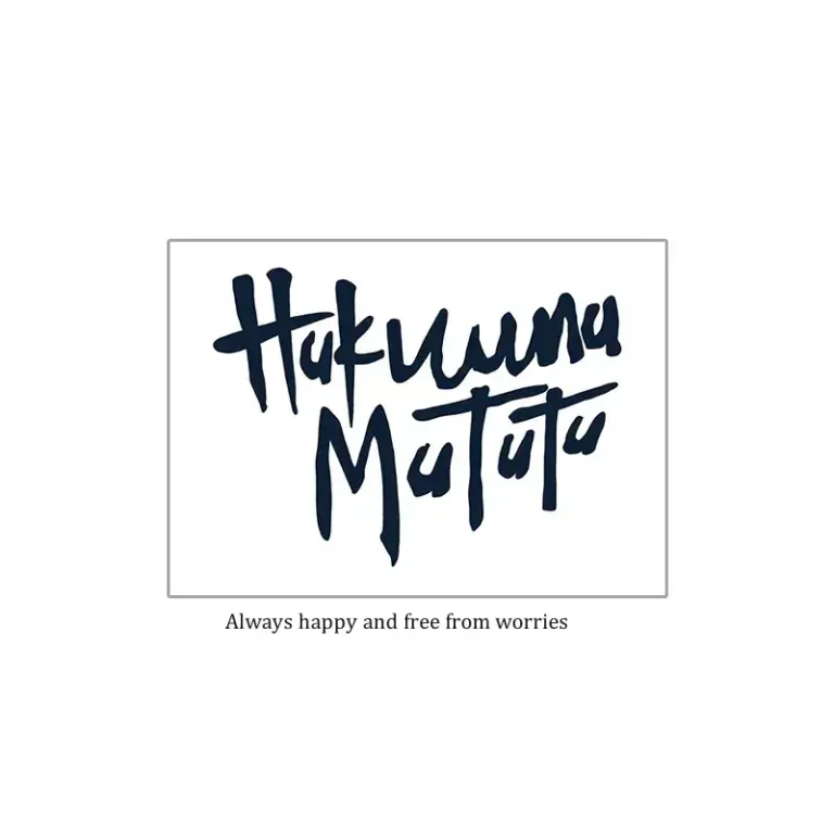 Always Happy and Free from Worries: hand sticker with Joyful Spirit