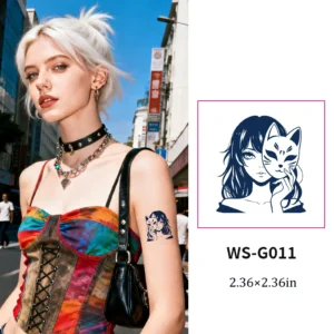 Kitsune Mask Temporary Tattoo
