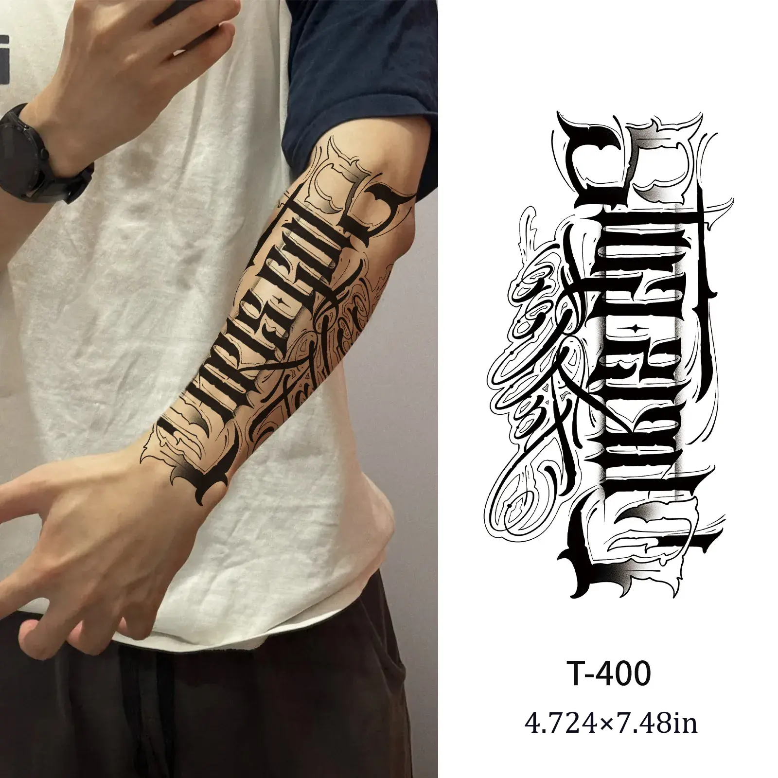 Embrace Timeless Elegance with a Gothic Lettering Tattoo - Image 2