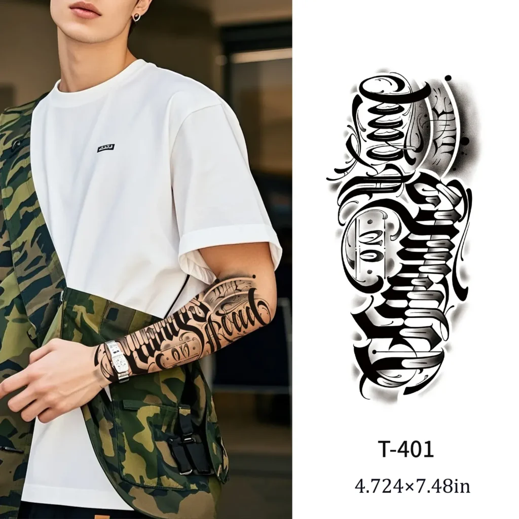 Discover a Fluid Masterpiece in Lettering Tattoo Design