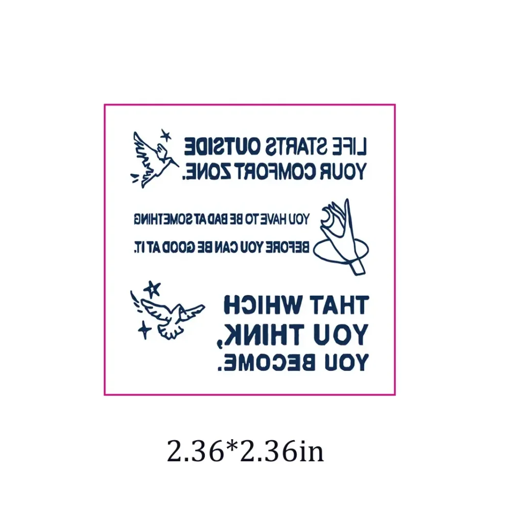 Wear a Bold Mantra with a Realistic Pretend Tattoo