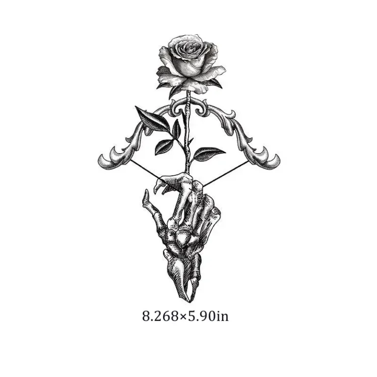 Embrace the Drama of a Gothic Rose Tattoo