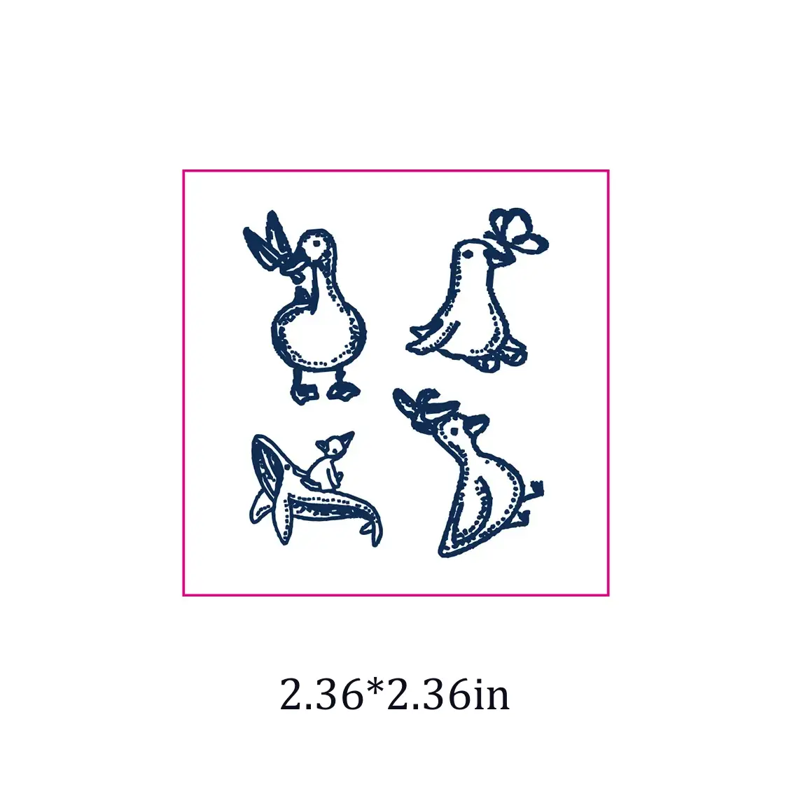 Cute Doodle Duck Temporary Tattoo Set - Image 2