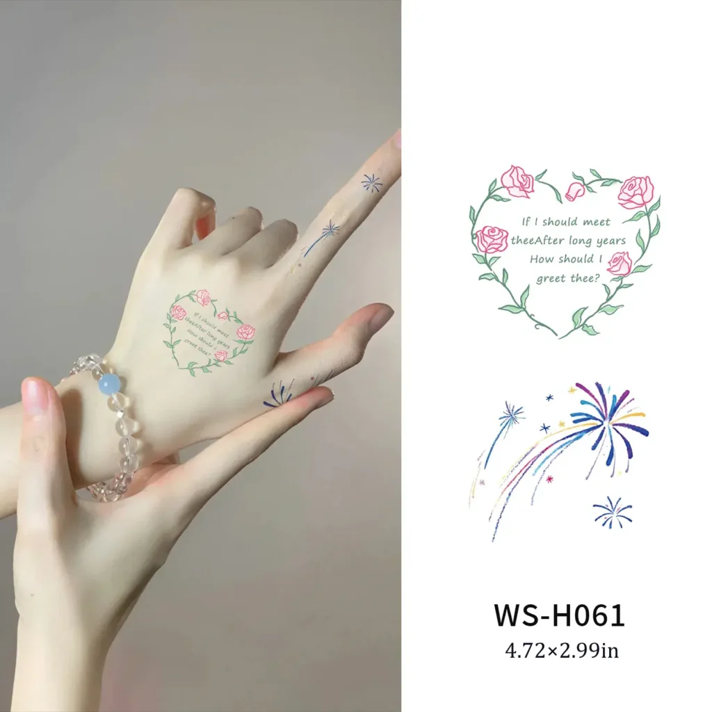 Express Your Heart with a Feminine Temporary Tattoo