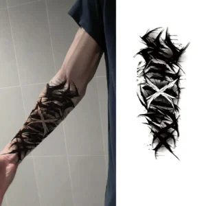 X-Claw & Splatter Grunge Temporary Tattoo