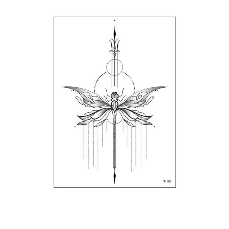 Embrace Elegance with a Geometric Line Art Tattoo