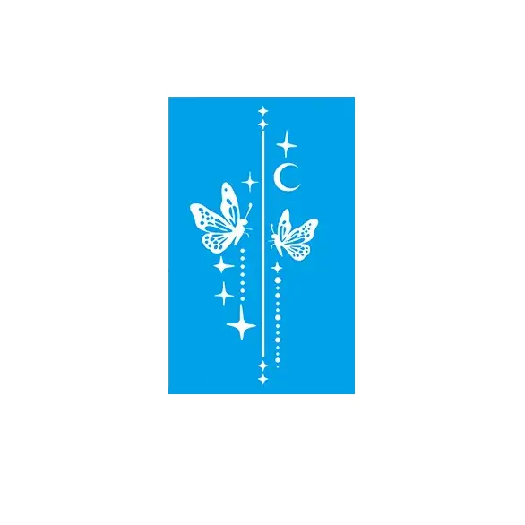 Weave Celestial Magic with This Body Tattoo StickerConnect with the cosmos with this body tattoo sticker. Our Lunar White Butterfly & Star Chain weaves celestial magic. Lasts 3 days.