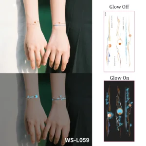 Balance in Glow: A Cosmic Vine and Branch Tattoo Idea