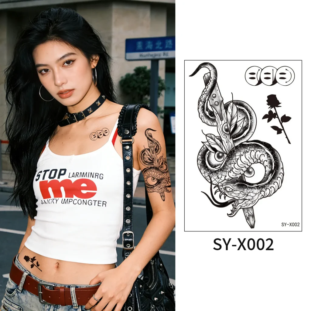 Weave a Tale of Beauty and Danger with This Personalised Temporary Tattoos