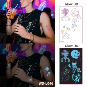 Lose Yourself in a Psychedelic Glow Tattoo