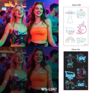 Take a Cosmic Trip with an Alien Glow Tattoo