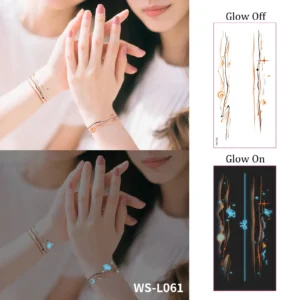 Minimalist Glow: A Delicate Vine and Branch Tattoo Style