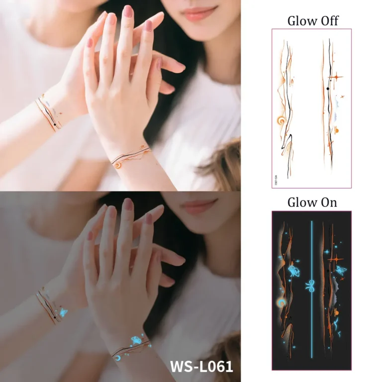 Minimalist Glow: A Delicate Vine and Branch Tattoo Style