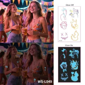 Catch Waves and Glow with a Beach Bash Glow Tattoo