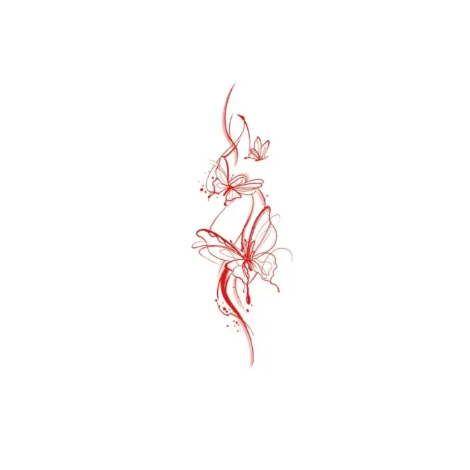 Create a Whimsical Look with a Red Butterfly Trio Waterproof Body Art