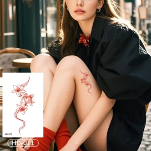 Embrace Delicate Beauty with This Feminine Body Art Decal