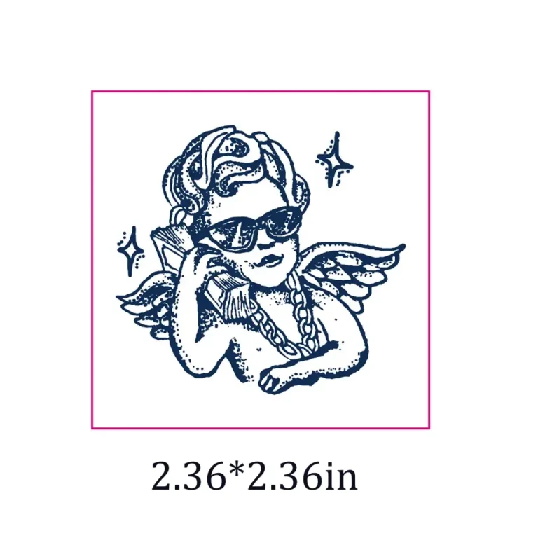 Semi Permanent Tattoo | Streetwear Cool Angel Design – Urban & Lasts 7-14 Days