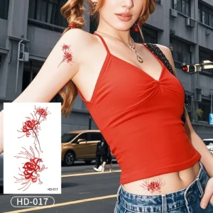 Make a Statement with This Dramatic Feminine Body Art Decal