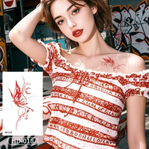 Unleash Your Inner Fire with This Edgy Feminine Body Art Decal