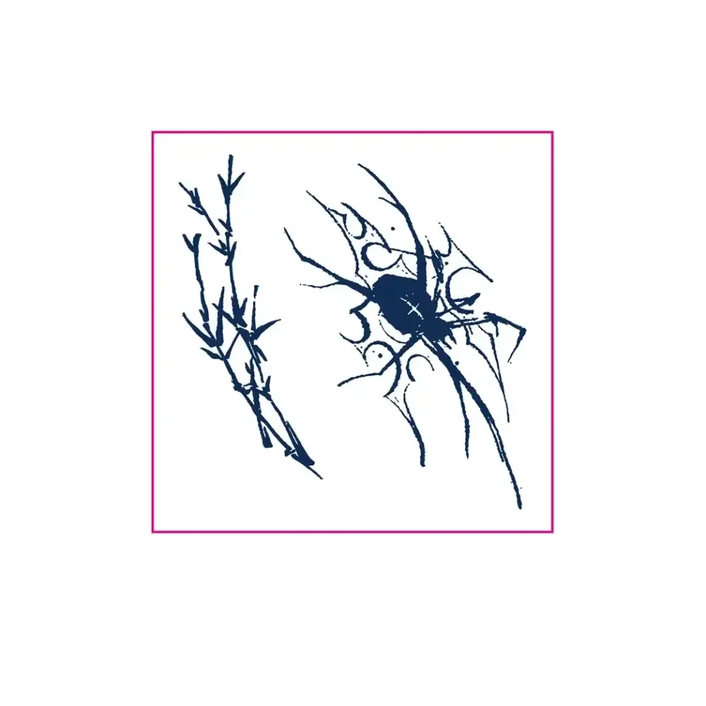 SKU_18_草本WS-G028.1-1024x1024 Temporary Tattoos | Gothic Spider & Thorn Line Art Herbal Design – Dark & Fades in 7-14 Days
