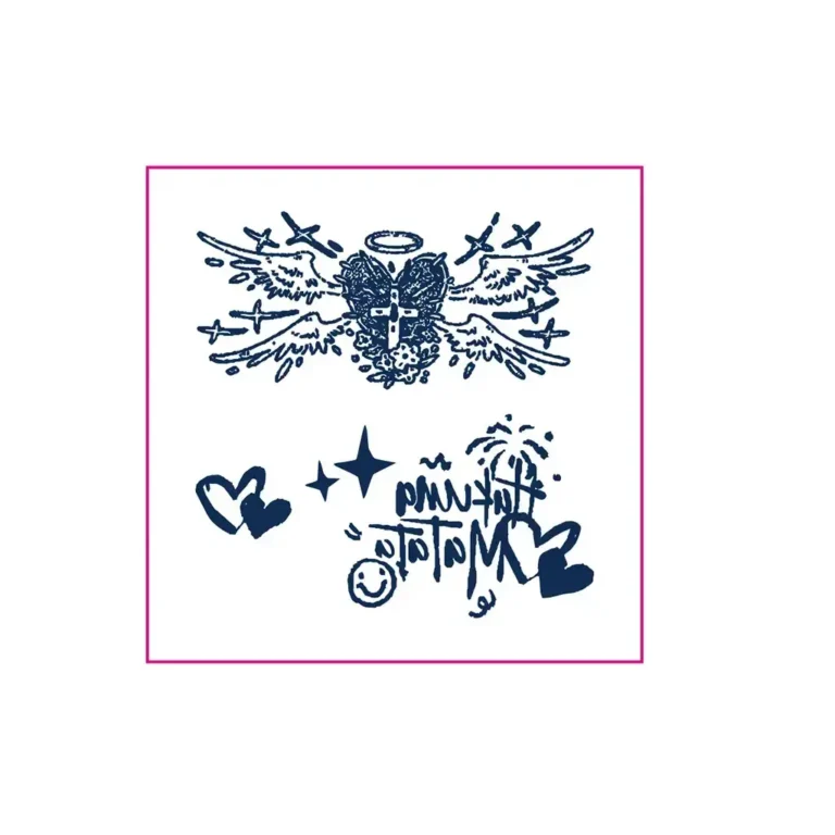 Temporary Tattoos | Gothic Spider & Thorn Line Art Herbal Design – Dark & Fades in 7-14 Days