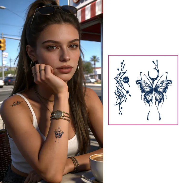 Wear Watercolor Art with Beautiful Fake Tattoos