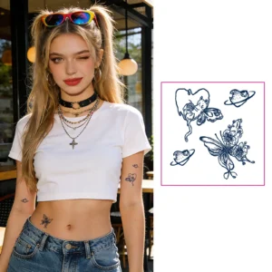 Add Whimsy with Playful & Realistic Fake Tattoos