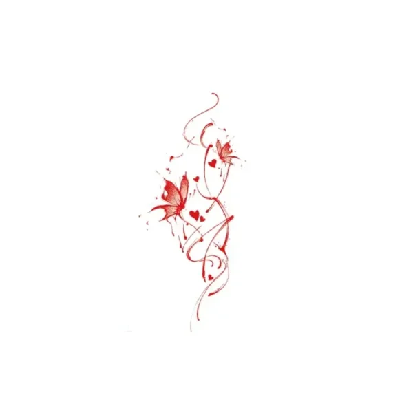 Weave a Story of Love with This Feminine Body Art Decal