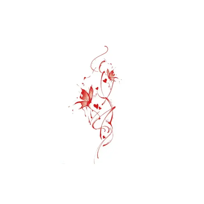 Weave a Story of Love with This Feminine Body Art Decal