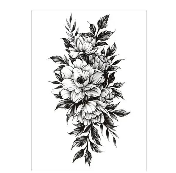 Blend Classic Romance with Modern Lines in Non Permanent Tattoos