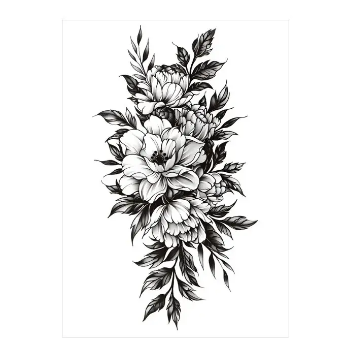 Blend Classic Romance with Modern Lines in Non Permanent Tattoos