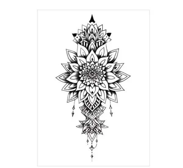 Mandala Ornament Temporary Tattoo