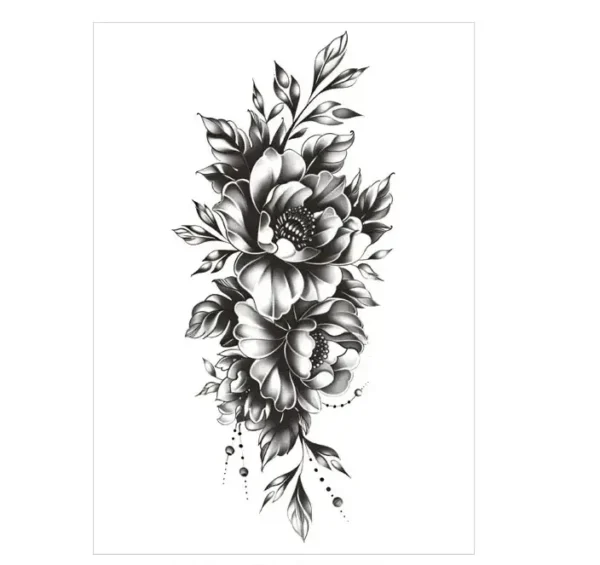 Capture Flowing Grace with Artistic Realistic Temporary Tattoos
