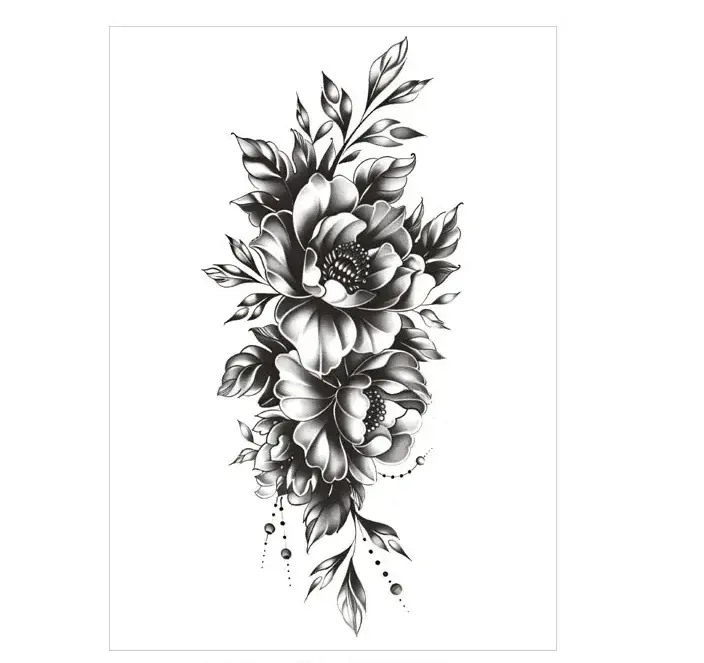Capture Flowing Grace with Artistic Realistic Temporary Tattoos