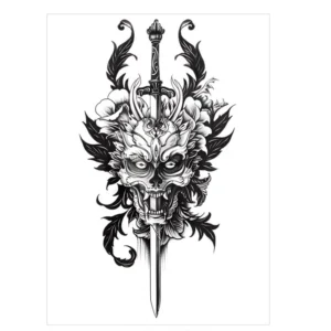 Command Mythical Energy with Striking Realistic Temporary Tattoos