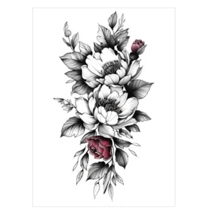 Elevate Classic Style with a Touch of Color in Realistic Temporary Tattoos